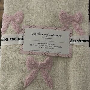 Cupcakes and Cashmere Oversized Pink Bow Blanket